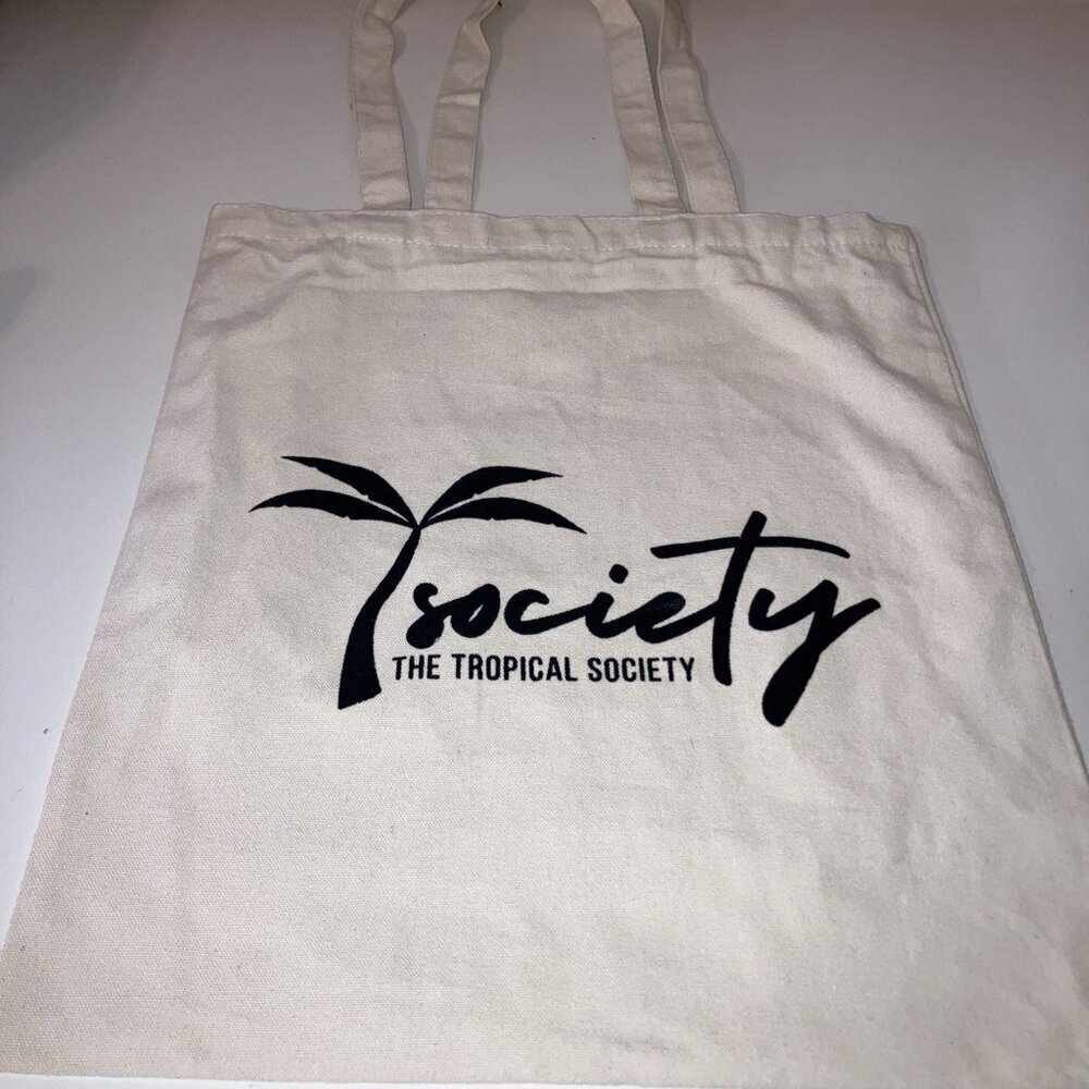 The Tropical Society Khaki Tote Bag. Preloved - Picture 3 of 4